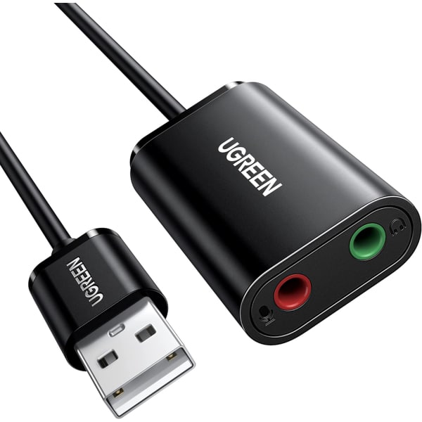 Εξωτερική κάρτα ήχου Ugreen US205, 2 x Jack 3.5mm, μαύρη - Image 2