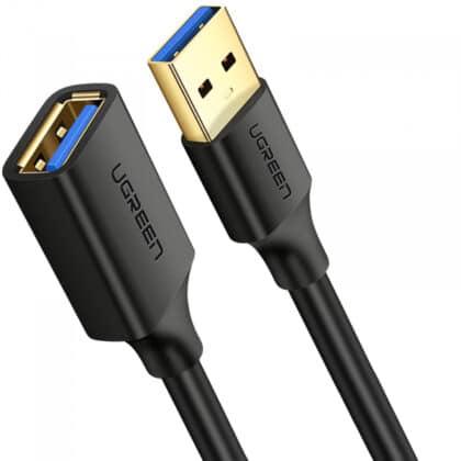 Καλώδιο επέκτασης USB 3.0 UGREEN US129, 1 μ., Μαύρο