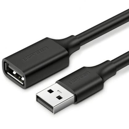 Ugreen USB (female) - USB (male) cable extension cord 2m black (10316)