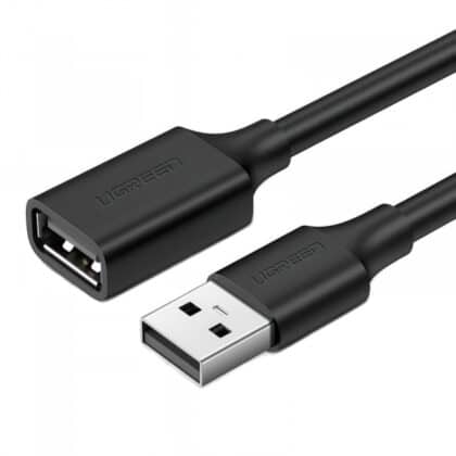 Καλώδιο επέκτασης USB UGREEN US103, 3 μέτρα, μαύρο