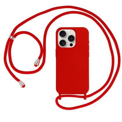 ΟΕΜ Θήκη Σιλικόνης με Λουράκι - θήκη για Apple iPhone 15 Plus - Κόκκινο