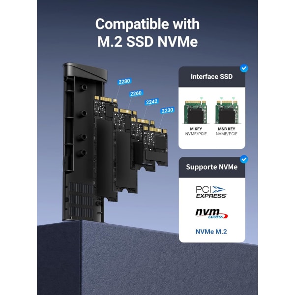 Θήκη SSD UGREEN CM767 για SATA M.2 NVMe, Γκρι - Image 4