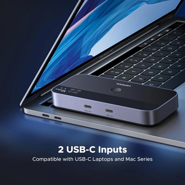 Switch USB UGREEN CM691 (45784), 3 x USB-A 3.2 - 1 x USB-C - 1 x miniUSB, Μαύρο - Image 2