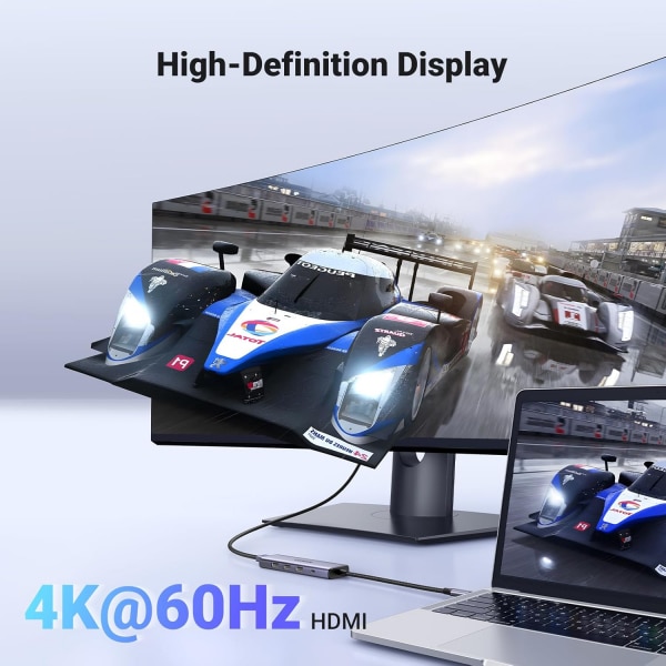 HUB Ugreen CM511 15597 5in1 USB-C - USB-C PD / HDMI / 3x USB-A 3.0 - γκρι - Image 5