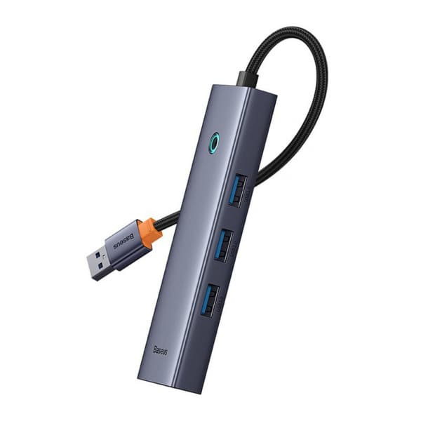 Baseus USB Hub με 3 x USB 3.0, RJ45 - UltraJoy Series - Γκρι Διαστήματος - Image 3