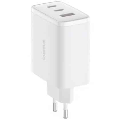 Φορτιστής τοίχου Baseus Cube Pro, 65W, 3.25A, 1 x USB-A - 2 x USB-C, Λευκό P10152301213-00