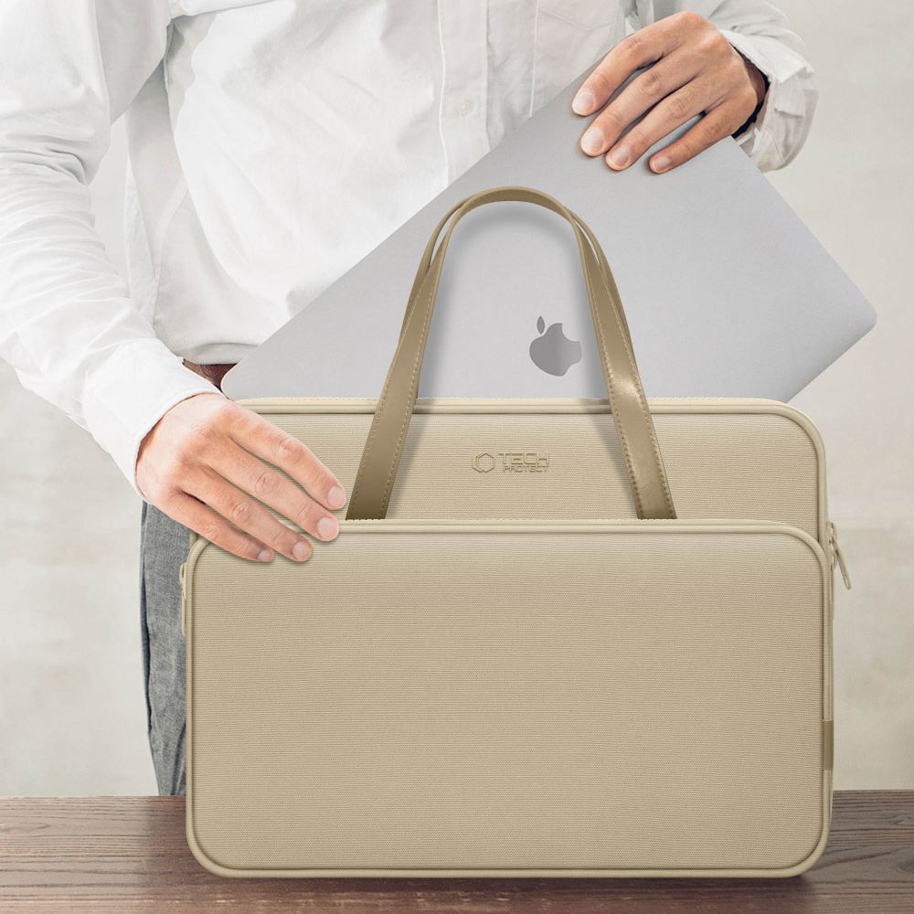 Τσάντα μεταφοράς Tech-Protect για laptop 13-14 Desert Beige - Image 10