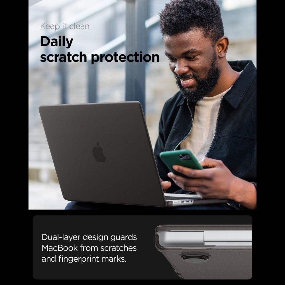 SPIGEN AIRSKIN MACBOOK PRO 14 M1-M5 PRO / M5 PRO MAX 2021-2026 ΜΑΥΡΟ ΣΕ ΠΑΓΩΤΟ - Image 10