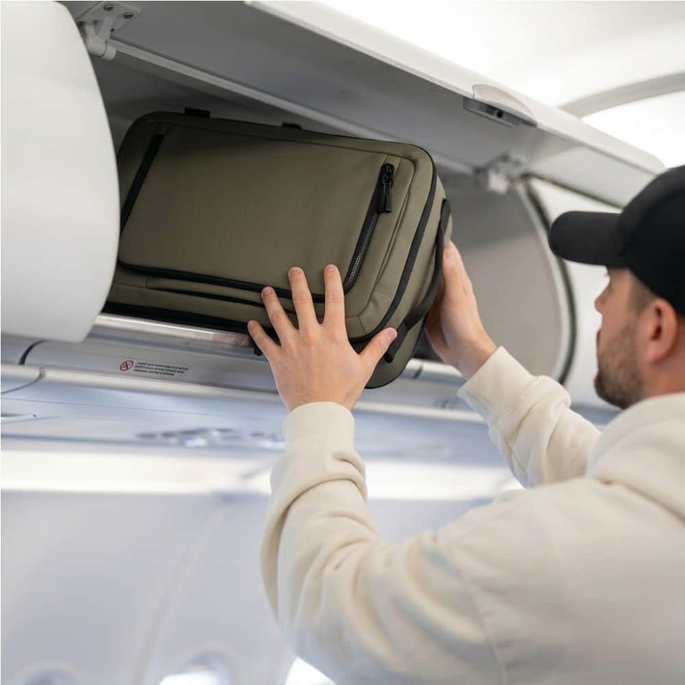 TECH-PROTECT DEFENDER S50 ΣΑΚΙΔΙΟ ΠΛΑΤΗΣ ΤΑΞΙΔΙΟΥ ΓΙΑ LAPTOP RYANAIR & WIZZAIR 20L 40x20x25 ΛΑΔΙ ΠΡΑΣΙΝΟ - Image 8