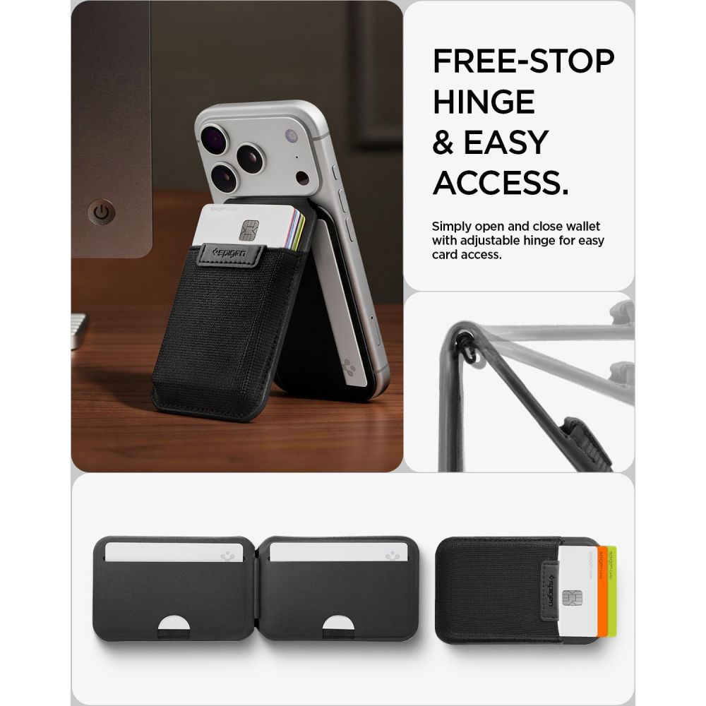 SPIGEN S314-4 Πορτοφόλι Τρίποδου Λεπτό, Πτυσσόμενο, Μαύρο - Image 10