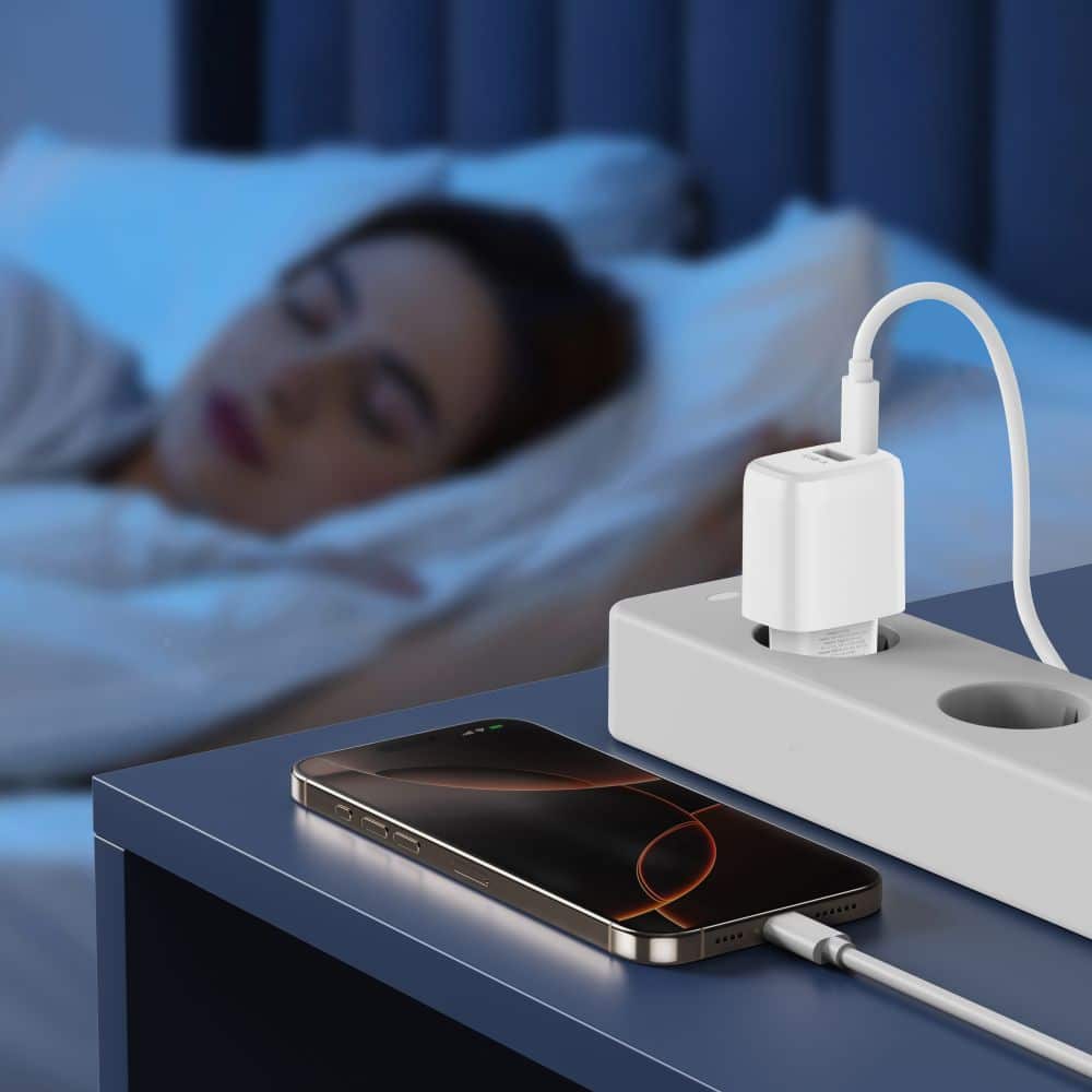 TECH-PROTECT NCA20 ΦΟΡΤΙΣΤΗΣ ΔΙΚΤΥΟΥ 2 ΘΥΡΩΝ PD 20W / QC3.0 + ΚΑΛΩΔΙΟ LIGHTNING ΛΕΥΚΟ - Image 11
