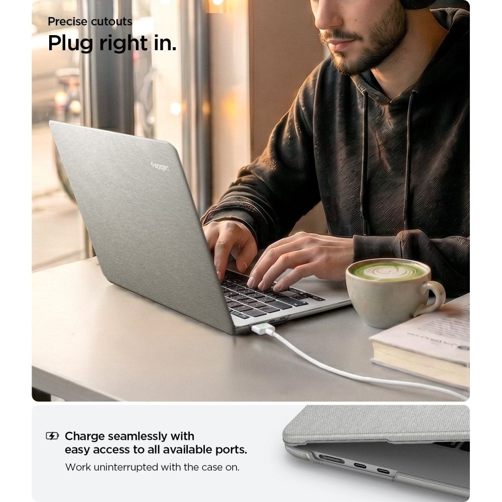 Spigen Urban Fit για MacBook Air 15 M2-M5 (2023-2026) - Χρώμα Γκρι - Image 10