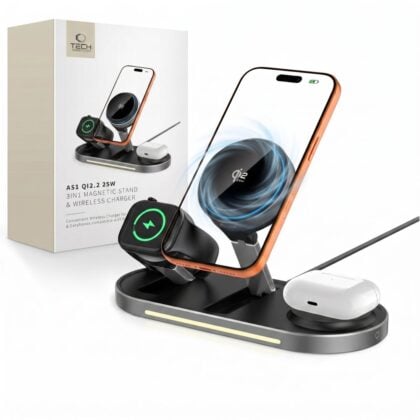 TECH-PROTECT A51 ARCTICBOOST 3ΣΕ1 ΜΑΓΝΗΤΙΚΟΣ ΑΣΥΡΜΑΤΟΣ ΦΟΡΤΙΣΤΗΣ MAGSAFE 25W QI2.2 ΜΑΥΡΟΣ