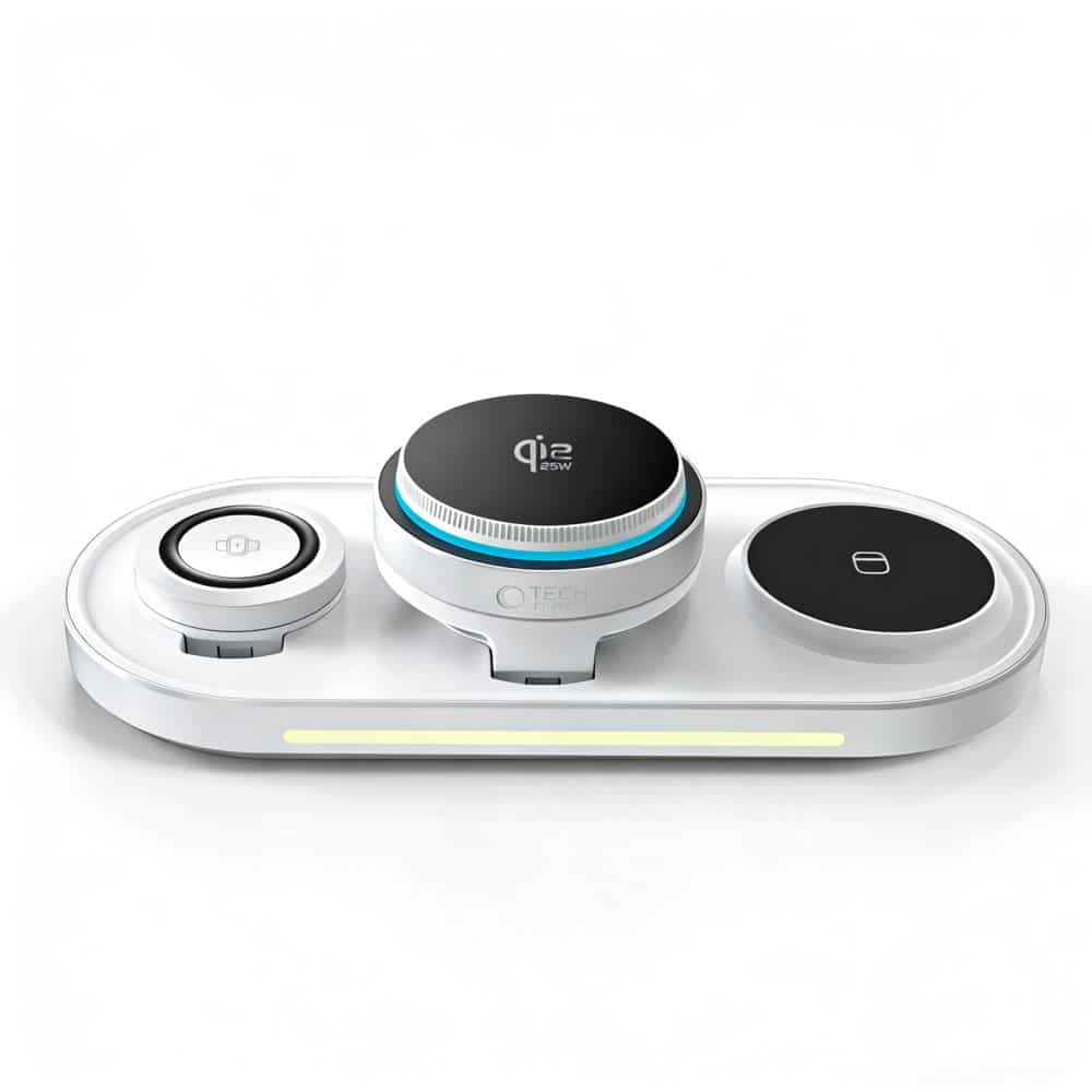 TECH-PROTECT A51 ARCTICBOOST ΑΣΥΡΜΑΤΟΣ ΦΟΡΤΙΣΤΗΣ 3 ΣΕ 1 ΜΑΓΝΗΤΙΚΟΣ MAGSAFE 25W QI2.2 ΛΕΥΚΟΣ - Image 5