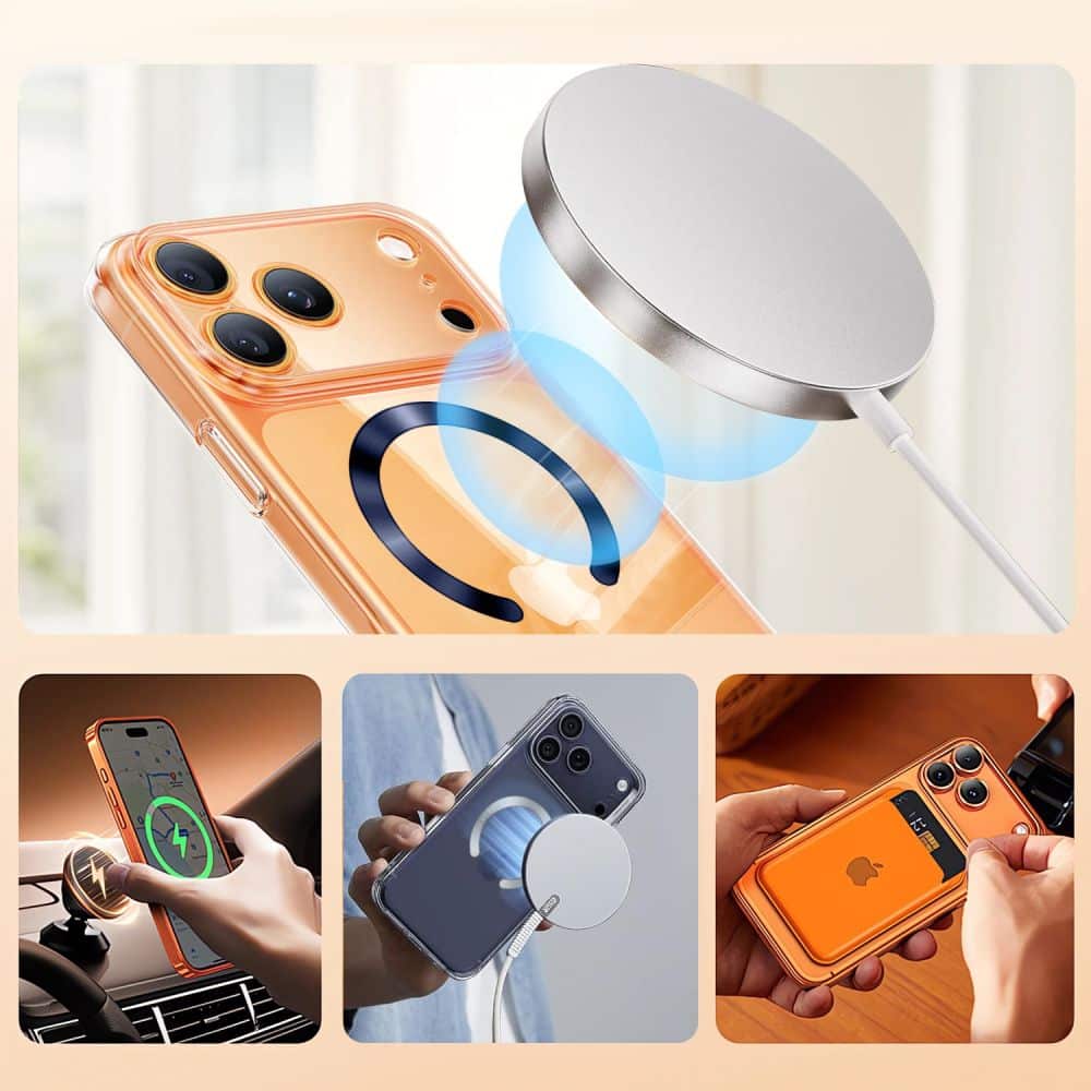 Tech-Protect MMP-210 Μαγνητικός Δαχτυλίδι Ασφαλείας MagSafe σε Συσκευασία 2 Τεμαχίων Μαύρο & Cosmic Πορτοκαλί - Image 6