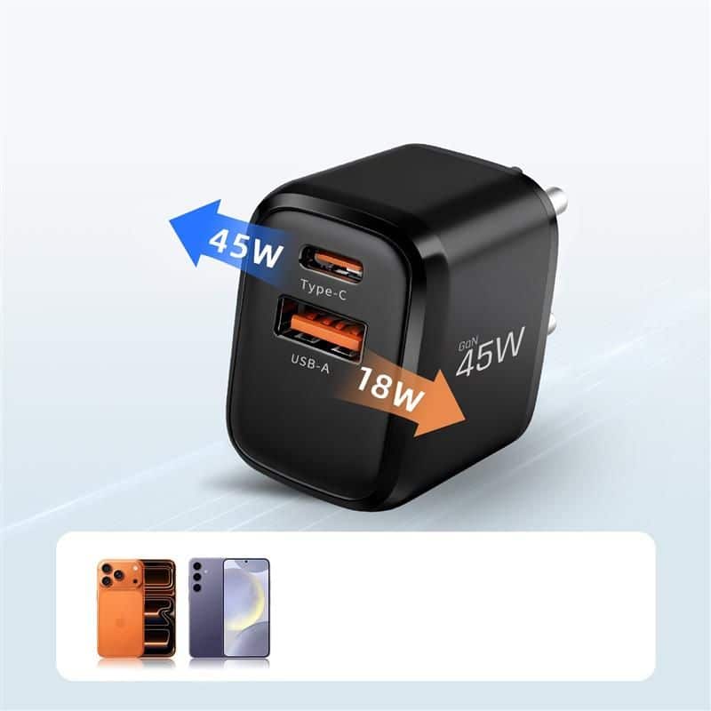 TECH-PROTECT NCA45W-GAN ΦΟΡΤΙΣΤΗΣ 2 ΘΥΡΩΝ PD 45W / QC3.0 ΜΑΥΡΟΣ - Image 7