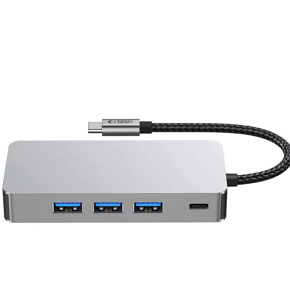 Tech-Protect HB05 Hub 9σε1 Type-C + USB 2.0 + USB 3.0 + HDMI 4K 60Hz + SD/TF + PD 100W + RJ45 1000M Γκρι - Image 4