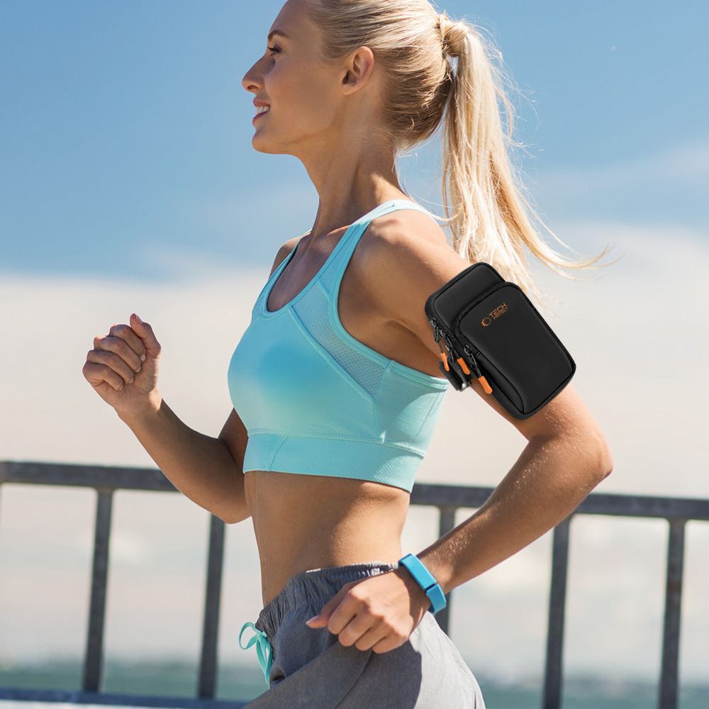 TECH-PROTECT M7 UNIVERSAL SPORT ΤΣΑΝΤΑΚΙ ΜΠΡΑΤΣΟΥ ΜΑΥΡΟ/ΠΟΡΤΟΚΑΛΙ - Image 12