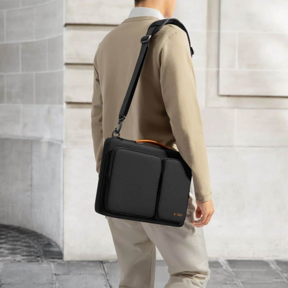 Τσάντα Tech-Protect Defender για Laptop 13-14 Μαύρη/Πορτοκαλί - Image 13