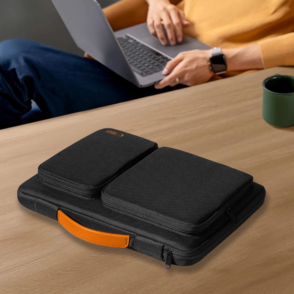 Τσάντα Tech-Protect Defender για Laptop 13-14 Μαύρη/Πορτοκαλί - Image 14