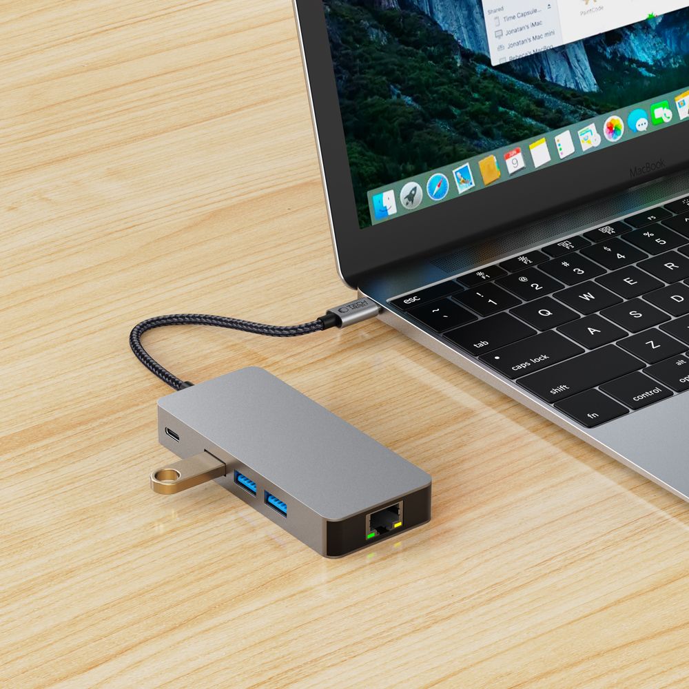 Tech-Protect HB05 Hub 9σε1 Type-C + USB 2.0 + USB 3.0 + HDMI 4K 60Hz + SD/TF + PD 100W + RJ45 1000M Γκρι - Image 7