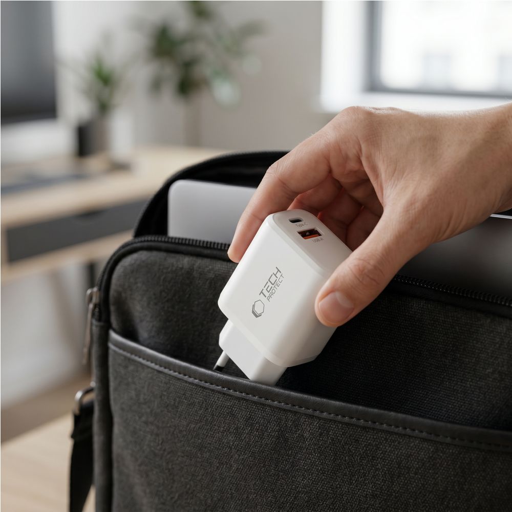 TECH-PROTECT NCA65W-GAN ΦΟΡΤΙΣΤΗΣ ΔΙΚΤΥΟΥ 2 ΘΥΡΩΝ PD 65W / QC3.0 ΛΕΥΚΟΣ - Image 7