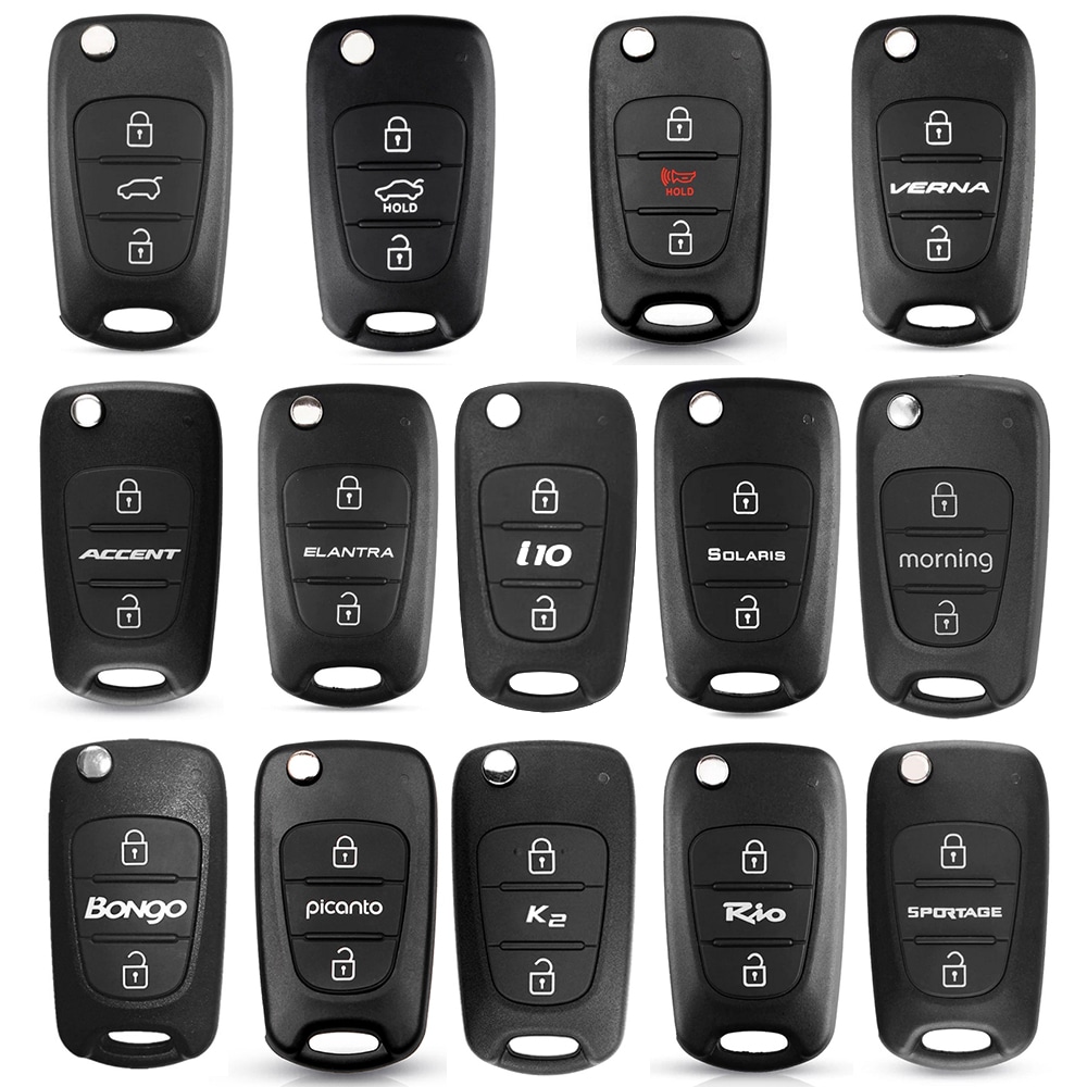 Techsuit - Θήκη κλειδιού αυτοκινήτου για Hyundai Elantra/Kia Picanto - Μαύρη - Image 5