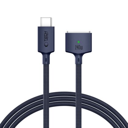 TECH-PROTECT MMC01 ULTRABOOST ΜΑΓΝΗΤΙΚΟ ΚΑΛΩΔΙΟ MACBOOK TYPE-C ΣΕ MAGSAFE 3 140W 200CM ΜΕΣΑΝΥΧΤΟ ΜΠΛΕ