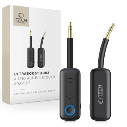 Tech-Protect Ultraboost AU02 Προσαρμογέας Ήχου AUX Bluetooth 5.4 Μαύρο
