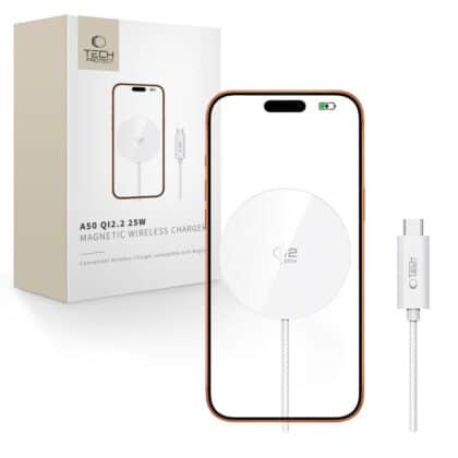 ΑΣΥΡΜΑΤΟΣ ΦΟΡΤΙΣΤΗΣ TECH-PROTECT A50 ΜΑΓΝΗΤΙΚΟΣ MAGSAFE 25W QI2.2 ΛΕΥΚΟΣ