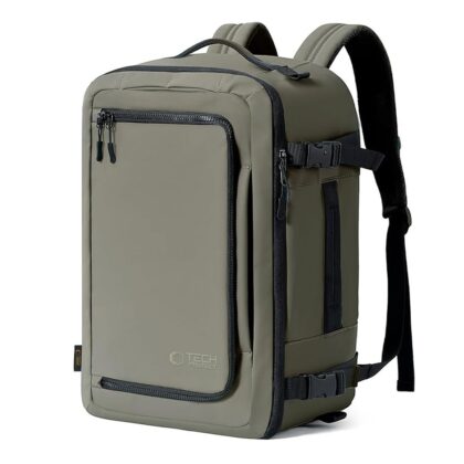 TECH-PROTECT DEFENDER S50 ΣΑΚΙΔΙΟ ΠΛΑΤΗΣ ΤΑΞΙΔΙΟΥ ΓΙΑ LAPTOP RYANAIR & WIZZAIR 20L 40x20x25 ΛΑΔΙ ΠΡΑΣΙΝΟ