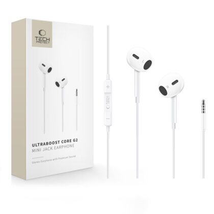 TECH-PROTECT ULTRABOOST MINI JACK ΑΚΟΥΣΤΙΚΑ CORE G2 ΛΕΥΚΑ