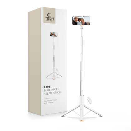 Τρίποδο Selfie Stick με Bluetooth TECH-PROTECT L09S, λευκό