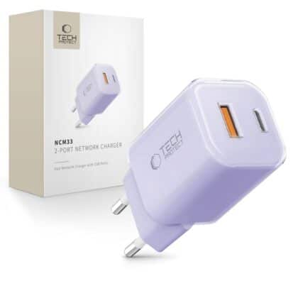 TECH-PROTECT NCM33 ΦΟΡΤΙΣΤΗΣ ΔΙΚΤΥΟΥ 2 ΘΥΡΩΝ PD 33W / QC3.0 ΜΩΒ