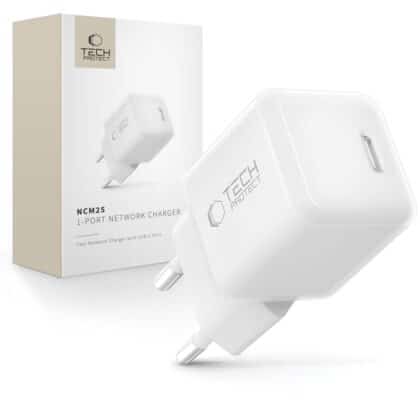 TECH-PROTECT NCM25 ΦΟΡΤΙΣΤΗΣ ΔΙΚΤΥΟΥ 1 ΘΥΡΑΣ PD 25W ΛΕΥΚΟΣ