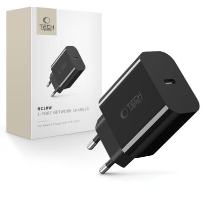 TECH-PROTECT NC20W ΦΟΡΤΙΣΤΗΣ ΔΙΚΤΥΟΥ 1 ΘΥΡΑΣ PD 20W ΜΑΥΡΟΣ