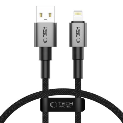 ΚΑΛΩΔΙΟ TECH-PROTECT ULTRABOOST DNA LIGHTNING 12W / 3A 25CM ΣΙΔΕΡΟ ΓΚΡΙ
