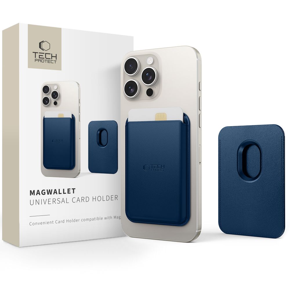 TECH-PROTECT CH01 MAGWALLET MAGSAFE UNIVERSAL ΜΑΓΝΗΤΙΚΗ ΚΑΡΤΑ ΘΗΚΗ NAVY BLUE - Image 2