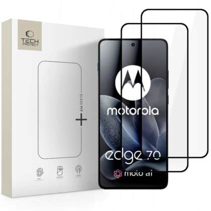 Σκληρυμένο γυαλί TECH-PROTECT GLASS FIT+ Συσκευασία 2 τεμαχίων MOTOROLA EDGE 70 5G Μαύρο