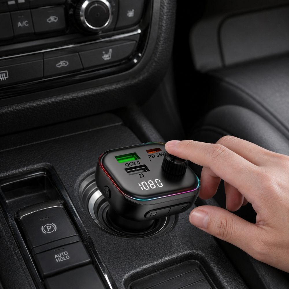 TECH-PROTECT CC07 ΦΟΡΤΙΣΤΗΣ ΑΥΤΟΚΙΝΗΤΟΥ 3 ΘΥΡΩΝ PD 54W + ΠΟΜΠΟΣ FM BLUETOOTH ΜΑΥΡΟΣ - Image 7