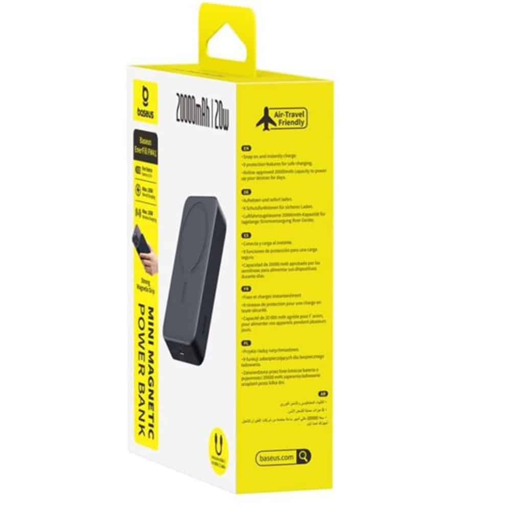 Baseus - Power Bank EnerFill FM41 (E0027U00) - Μαγνητικό, Υπερ-Μίνι Σχεδιασμός, 20.000mAh, 20W - Μαύρο - Image 6