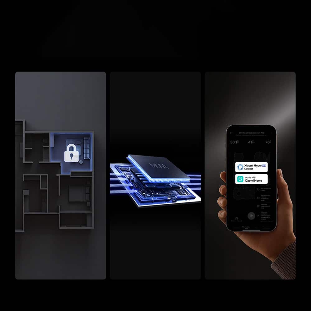 Deerma - Ηλεκτρική σκούπα ρομπότ (S30 Pro Plus) - Στεγνός & Υγρός καθαρισμός, 15000Pa, Τεχνολογία PreciSence LiDAR, Σύστημα κατά του μπλέξιματος - Λευκό - Image 6