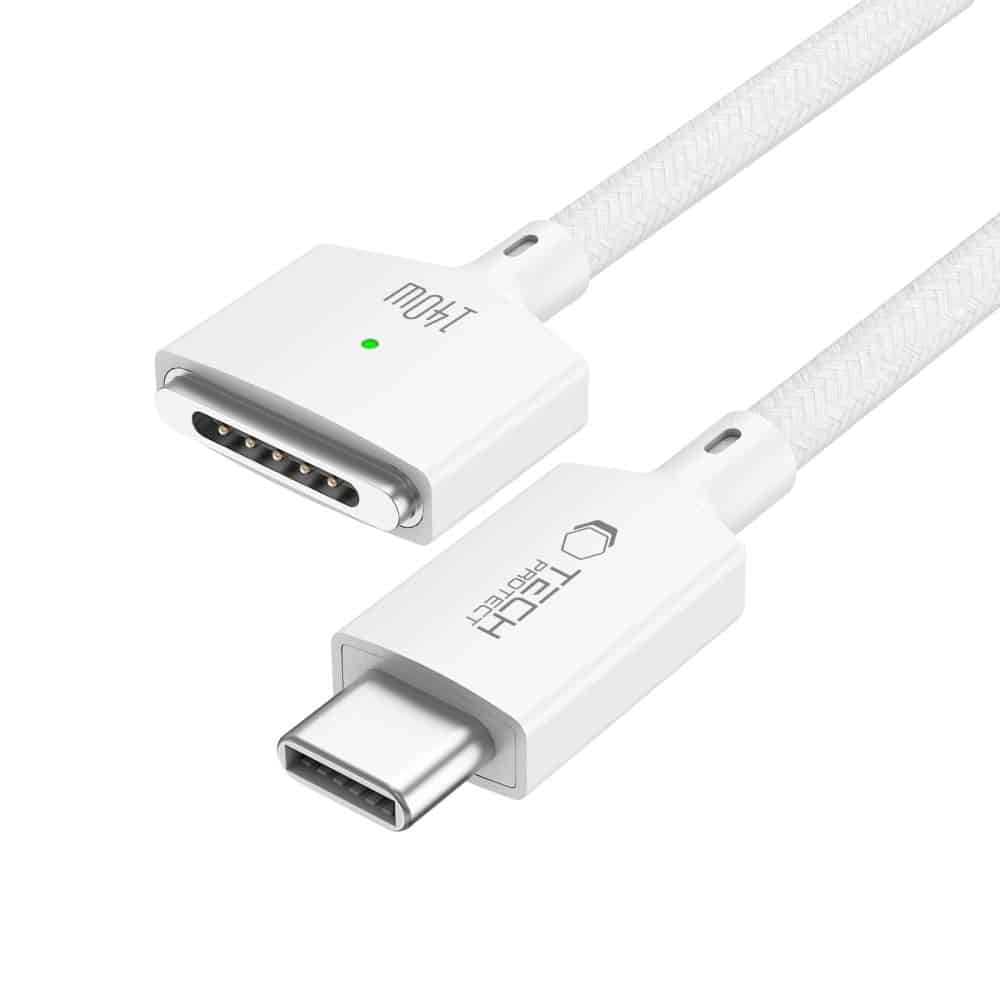 TECH-PROTECT MMC01 ULTRABOOST ΜΑΓΝΗΤΙΚΟ ΚΑΛΩΔΙΟ MACBOOK TYPE-C ΣΕ MAGSAFE 3 140W 200CM ΛΕΥΚΟ - Image 2