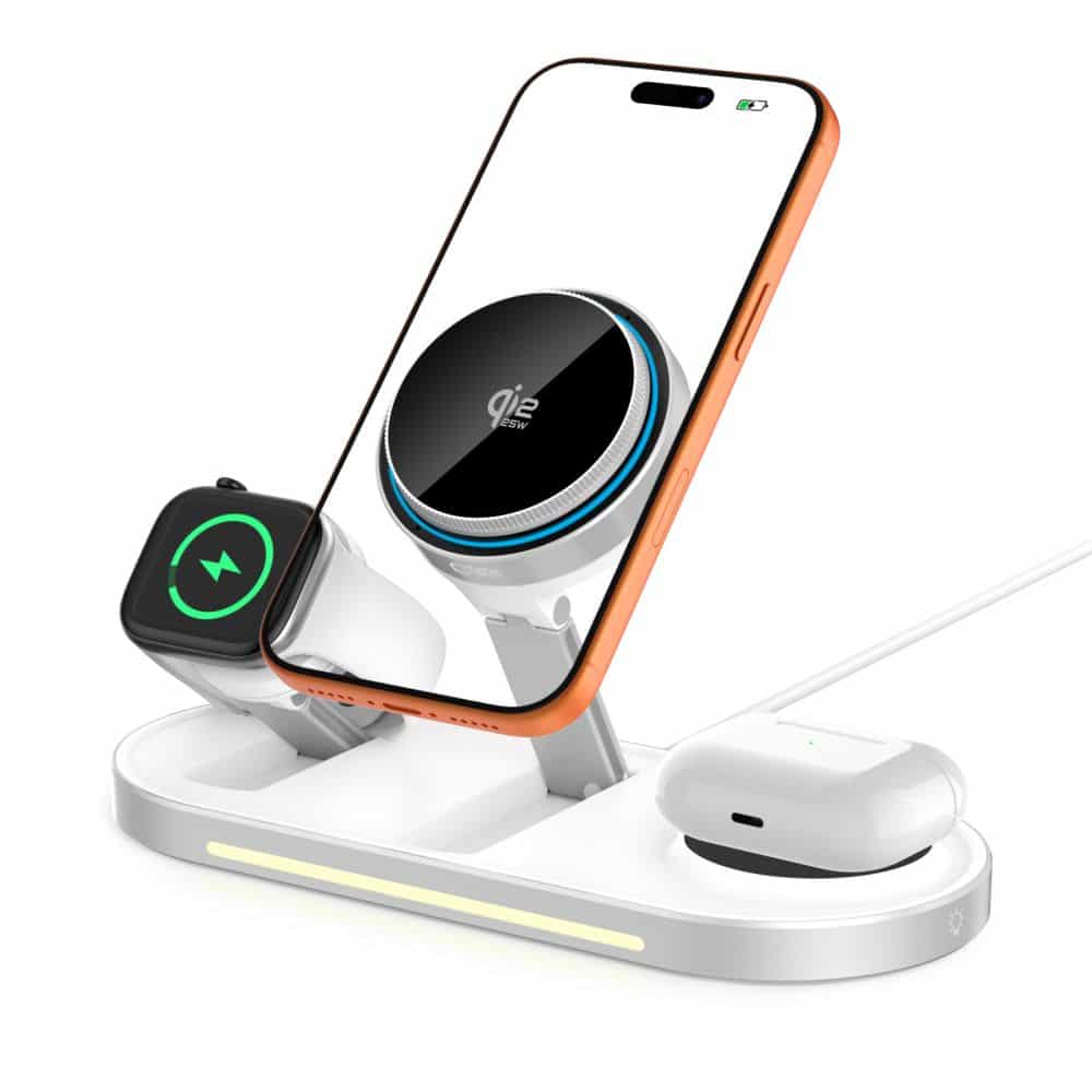 TECH-PROTECT A51 ARCTICBOOST ΑΣΥΡΜΑΤΟΣ ΦΟΡΤΙΣΤΗΣ 3 ΣΕ 1 ΜΑΓΝΗΤΙΚΟΣ MAGSAFE 25W QI2.2 ΛΕΥΚΟΣ - Image 2