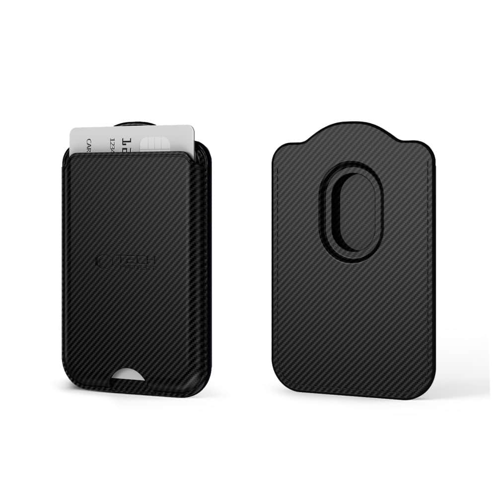 TECH-PROTECT CH02 MAGWALLET MAGSAFE UNIVERSAL MAGNETIC CARD HOLDER CARBON - Image 3