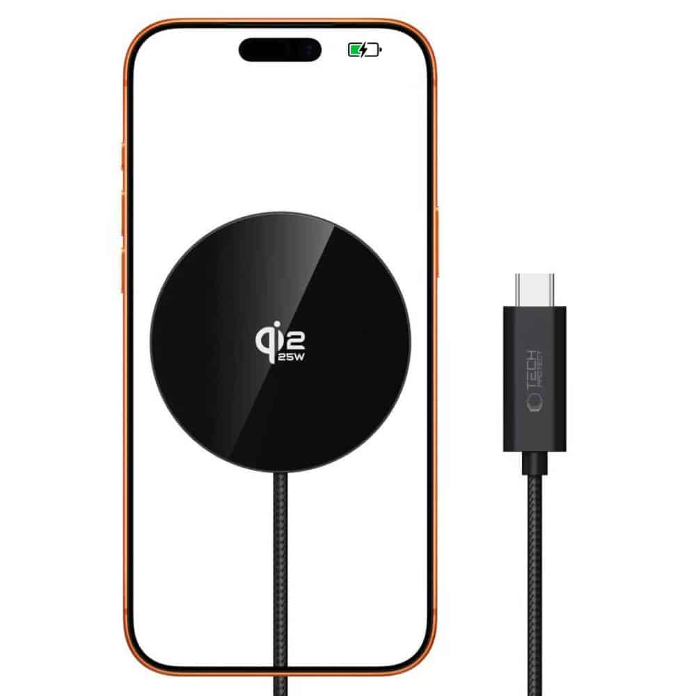 ΑΣΥΡΜΑΤΟΣ ΦΟΡΤΙΣΤΗΣ TECH-PROTECT A50 ΜΑΓΝΗΤΙΚΟΣ MAGSAFE 25W QI2.2 ΜΑΥΡΟΣ - Image 2