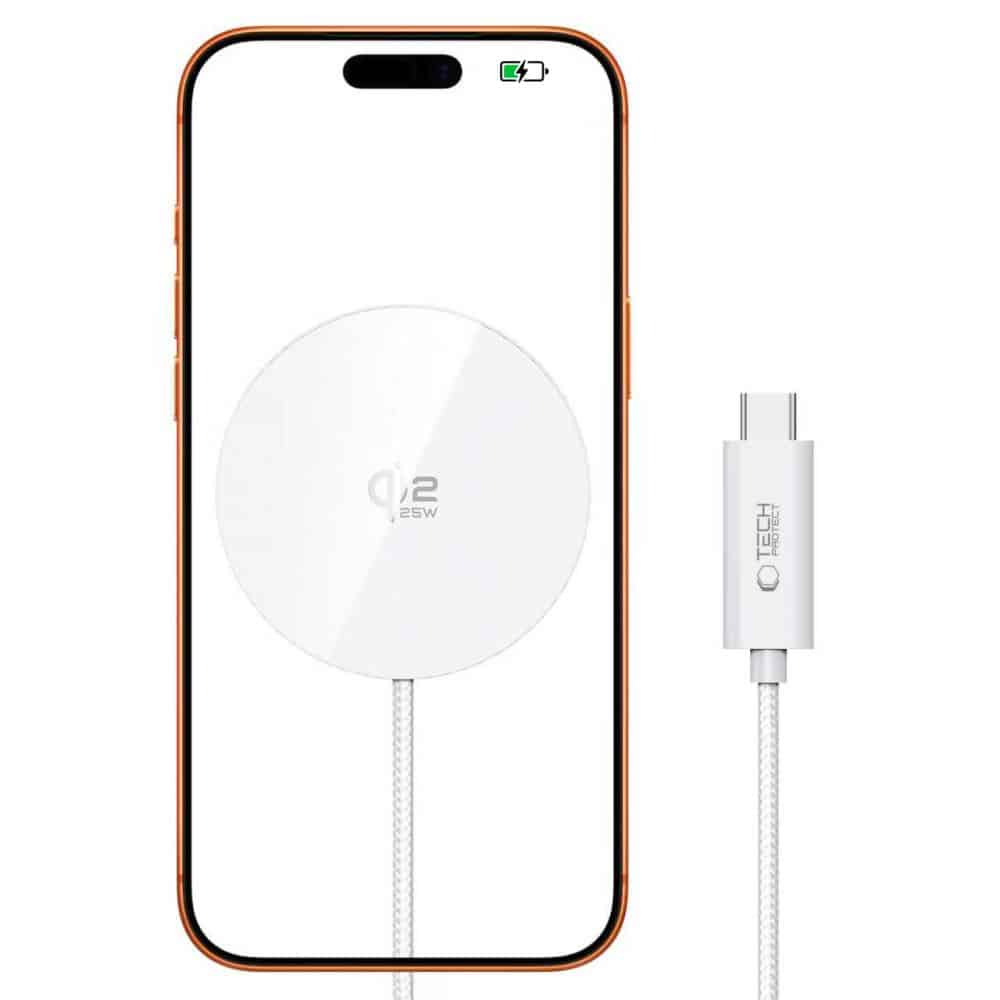 ΑΣΥΡΜΑΤΟΣ ΦΟΡΤΙΣΤΗΣ TECH-PROTECT A50 ΜΑΓΝΗΤΙΚΟΣ MAGSAFE 25W QI2.2 ΛΕΥΚΟΣ - Image 2