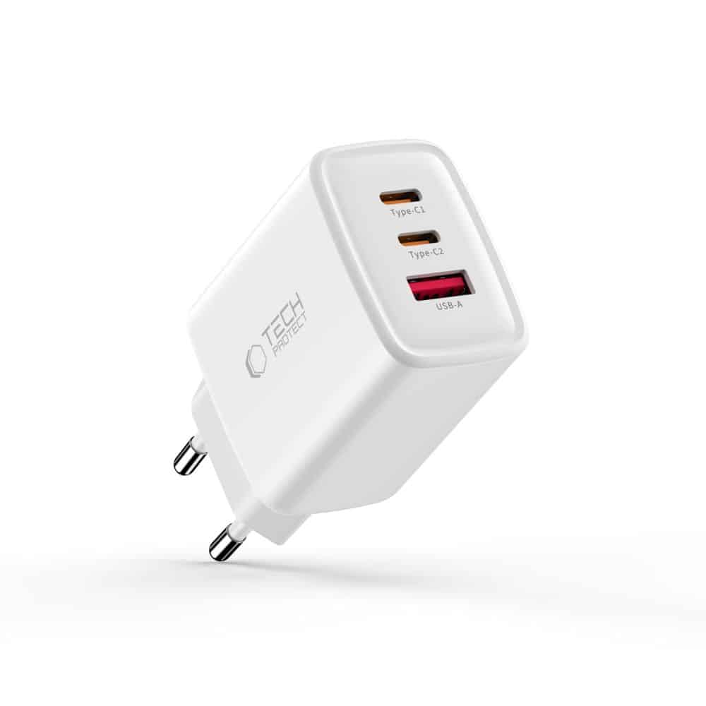 TECH-PROTECT NCA65W-GAN ΦΟΡΤΙΣΤΗΣ 3 ΘΥΡΩΝ PD 65W / QC3.0 ΛΕΥΚΟΣ - Image 2
