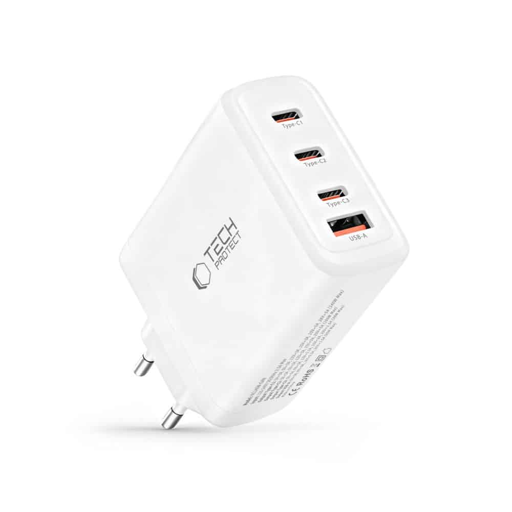 TECH-PROTECT NC140W-GAN ΦΟΡΤΙΣΤΗΣ 4 ΘΥΡΩΝ PD 140W / QC3.0 ΛΕΥΚΟΣ - Image 2