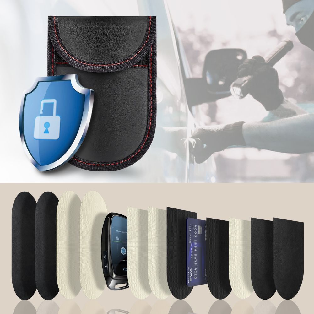 Θήκη Faraday Tech-Protect KLR100 χωρίς κλειδί, μπλοκάρισμα σήματος RFID, μαύρη/κόκκινη - Image 2